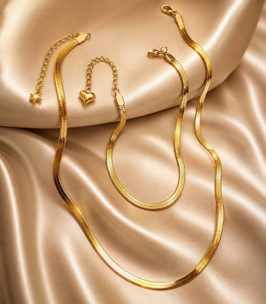 Elegant gold plated snake chain for women and girls